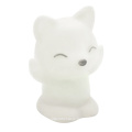 Pvc White Cartoon Fox 7 Colour Discoloration Led Desk Decoration Night Lamp